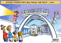 DEMOCRACY LAND AS PAST ATTRACTION by Dave Whamond