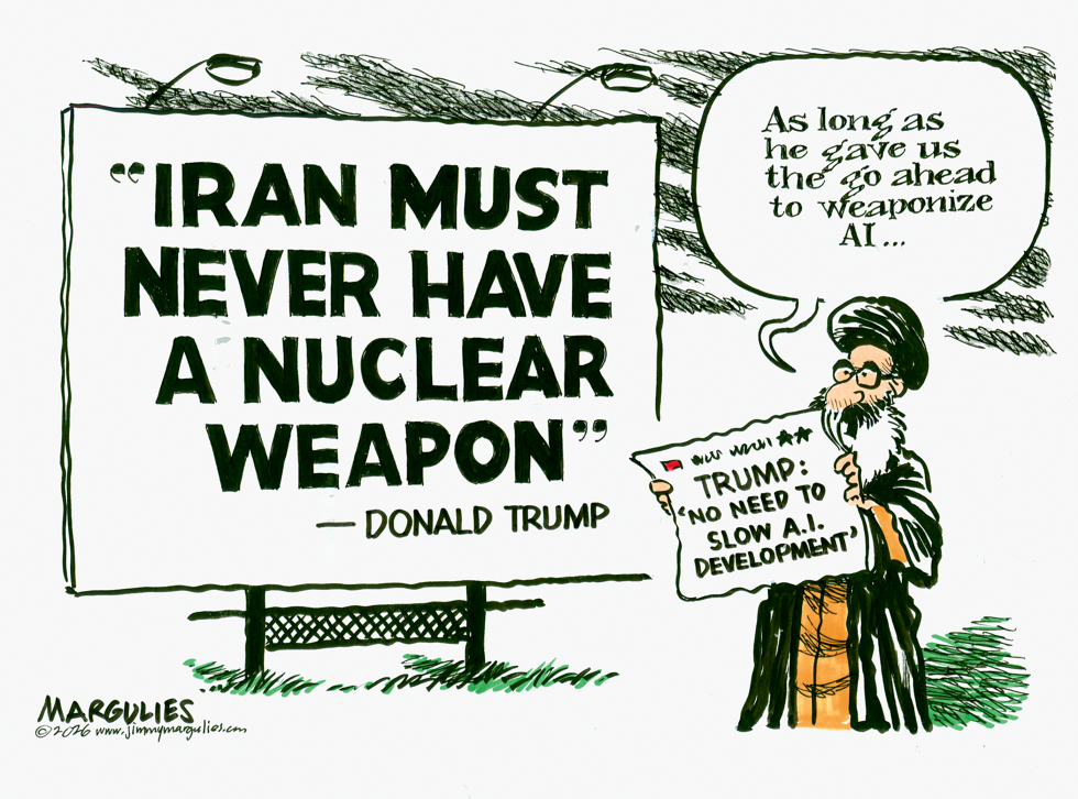 Trump Iran Nuclear Warning Undercut by AI Arms Push