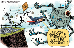 TRUMP IGNORES AI THREAT by Rick McKee