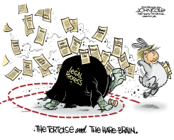 TRUMP RUNS CIRCLES AROUND THE LEGAL PROCESS by John Cole