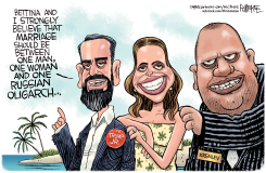 RUSSIAN OLIGARCH PAYS FOR DON JR WEDDING PARTY by Rick McKee