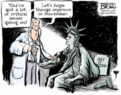 LADY LIBERTY HAS CRITICAL HEALTH ISSUES AHEAD OF MIDTERMS by Jonathan Brown