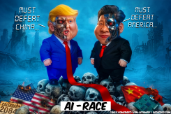 TRUMP XI COMPETE IN AI RACE by Bart van Leeuwen