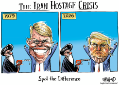 TRUMP AND IRAN HOSTAGE CRISIS by Dave Whamond