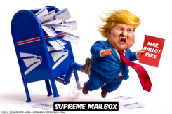 TRUMP TARGETS MAIL BALLOTS by Bart van Leeuwen