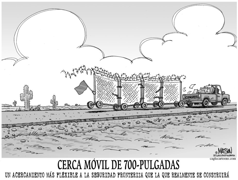 Cerca de Seguridad Fronteriza Movil de 700-pulgadas