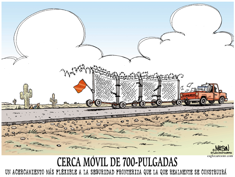 Cerca de Seguridad Fronteriza Movil de 700-pulgadas / COLOR
