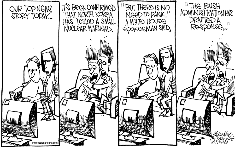  NORTH KOREAN NUKE TEST by Mike Keefe