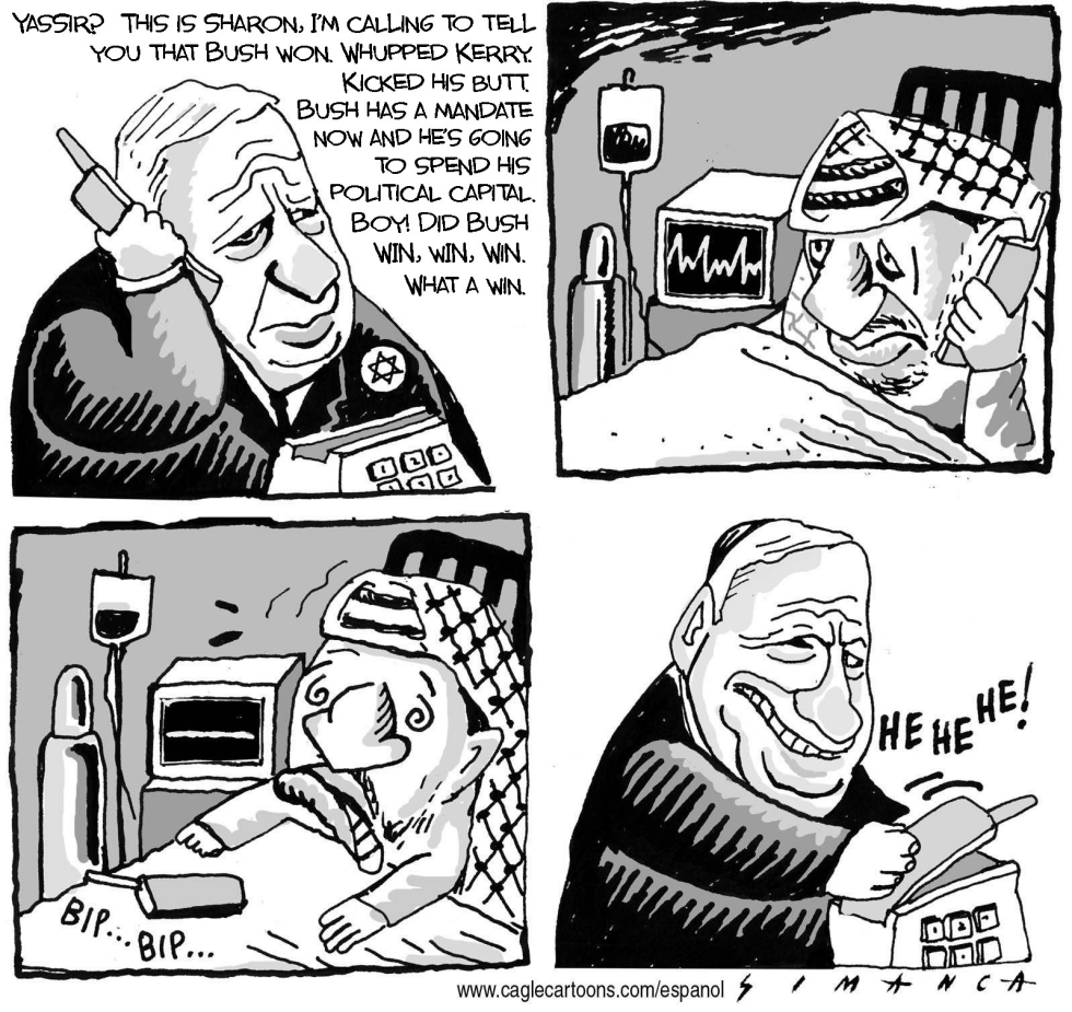  SHARON CALLS ARAFAT by Osmani Simanca