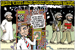 BUSH TERRORIST MACHINE  by Monte Wolverton