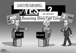 LOCAL MO- MISSOURI SENATE RACE DEBATE-GRAYSCALE by R.J. Matson