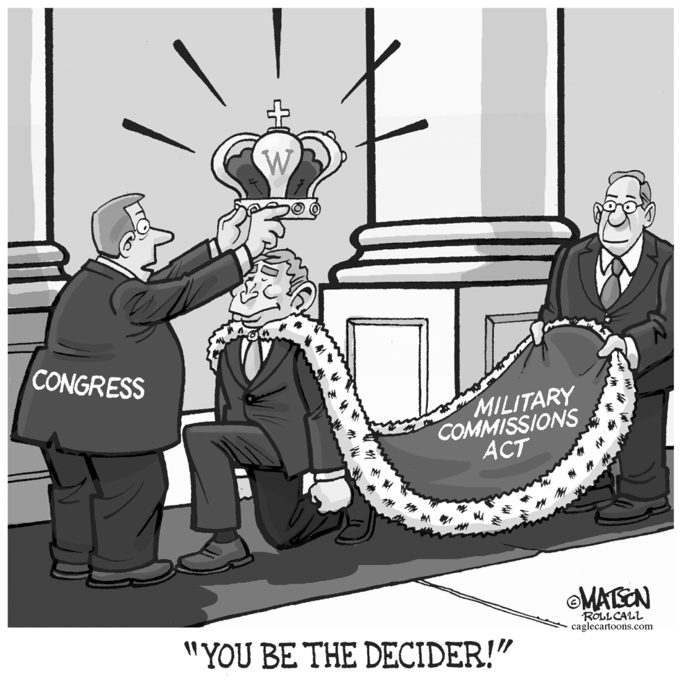 Congress Crowns Bush The Decider- GRAYSCALE