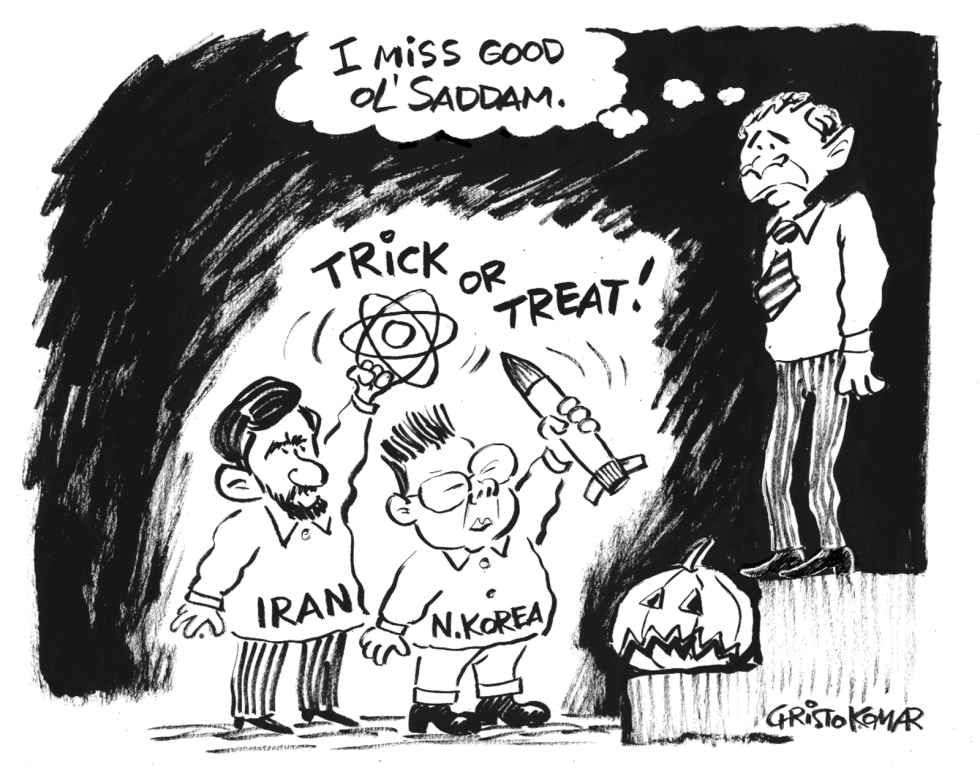 Bush and the Halloween Boys - B&W