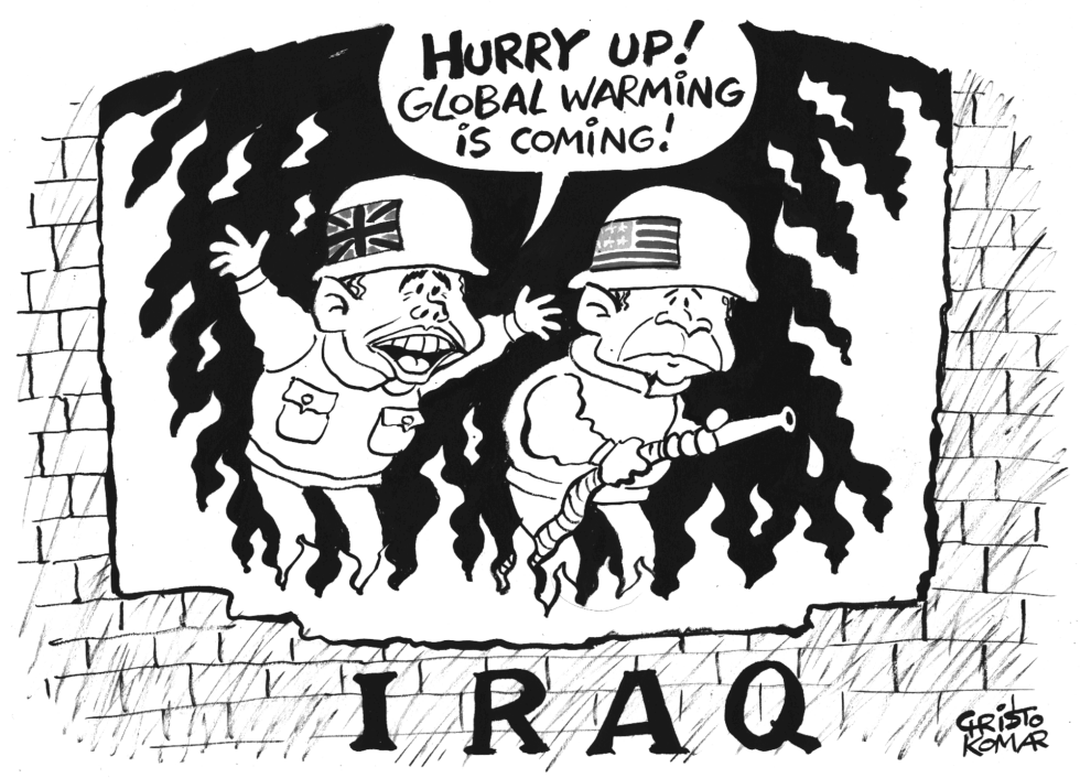 Iraqi Warming - B&W