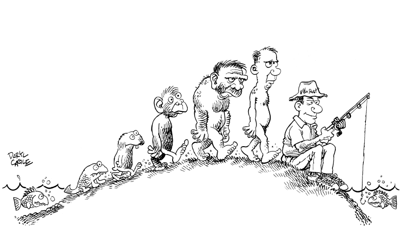 Evolution Fisherman B&W