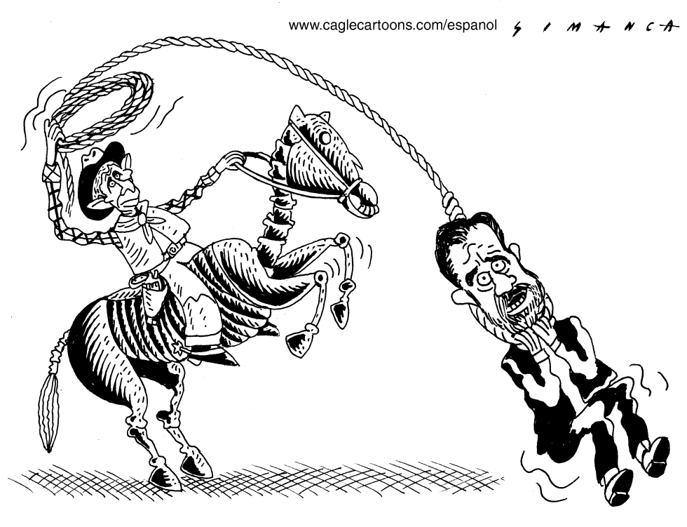 Bush Ropes Saddam