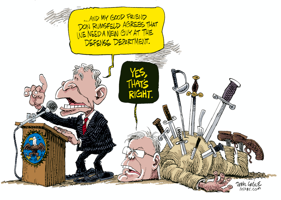 Rumsfeld Resigns Color