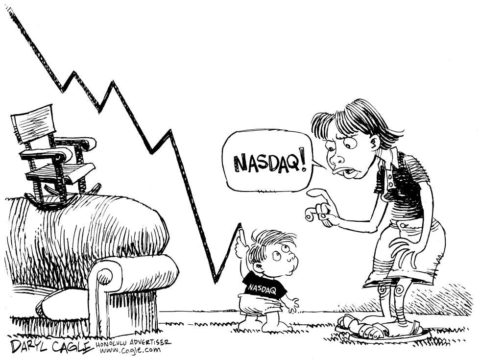 Mother Confronts Toddler Over NASDAQ Crash Scribble