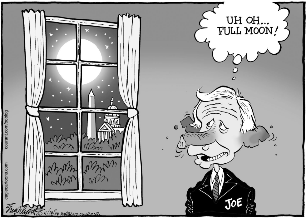  JOE LIEBERMAN GRAY by Bob Englehart