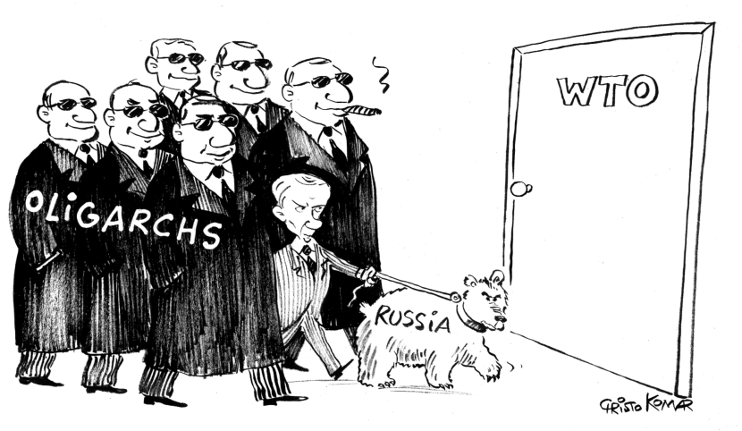 Putin enters WTO - B&W