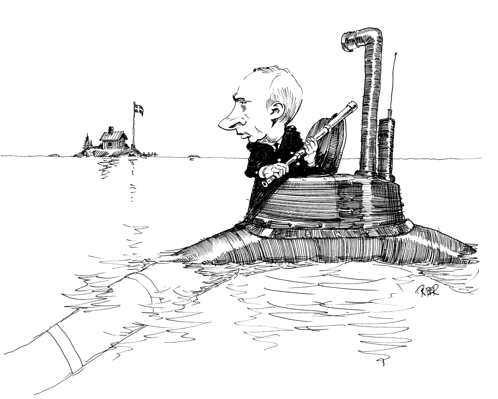  PUTIN IN A SUBMARINE- PIPELINE by Riber Hansson