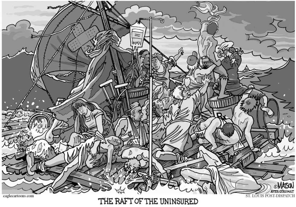  THE RAFT OF THE UNINSURED-GRAY by RJ Matson