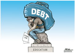STUDENT LOAN DEBT THINKER by R.J. Matson