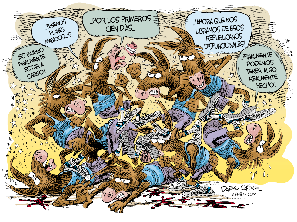 Pelea de Democratas / COLOR