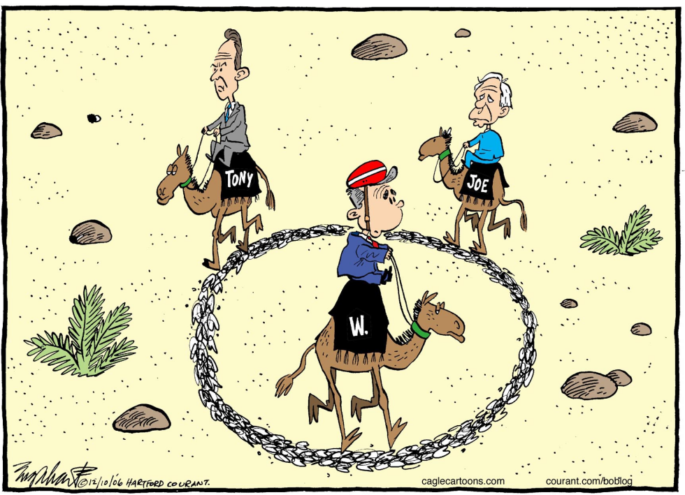 Tony Blair George Bush Joe Lieberman / COLOR