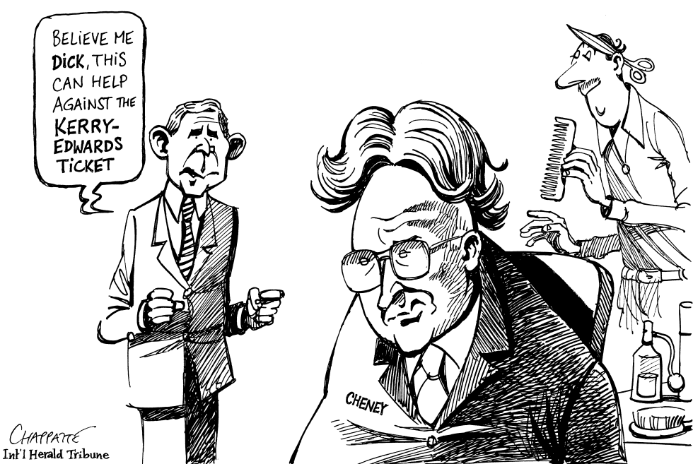  BUSH-CHENEY. THE HAIR FACTOR by Patrick Chappatte