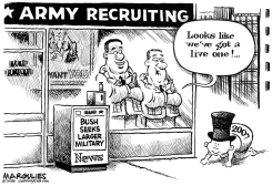 BUSH SEEKS LARGER MILITARY by Jimmy Margulies