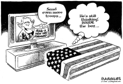 HES STILL THINKING INSIDE THE BOX by Jimmy Margulies