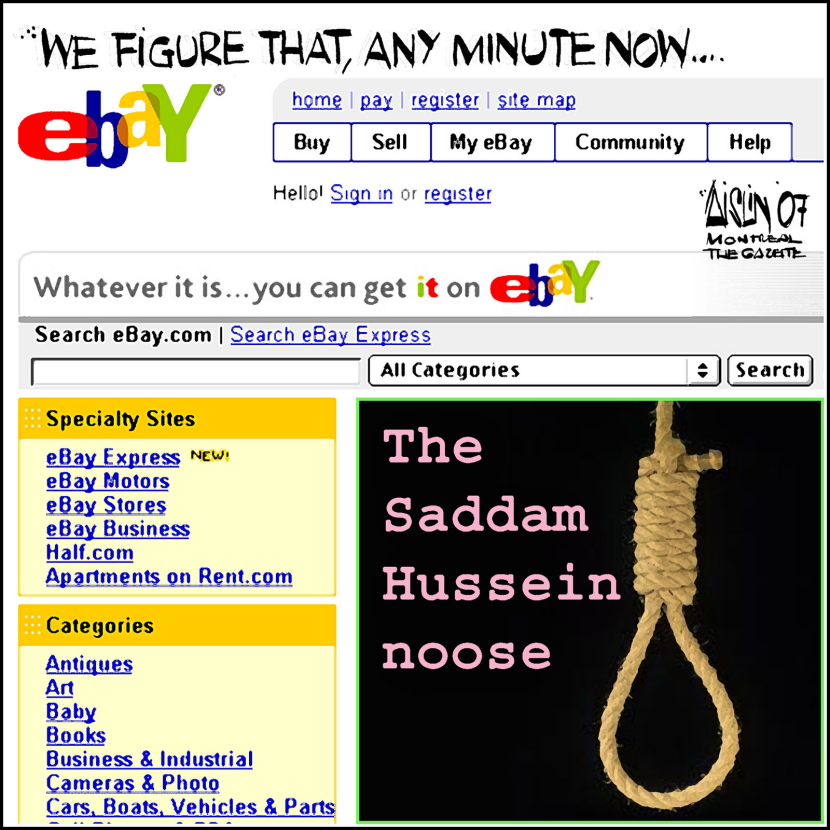 Hussein noose on e-Bay