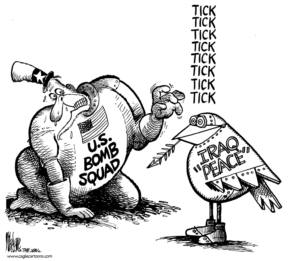  IRAQ PEACE BOMB by Mike Lane