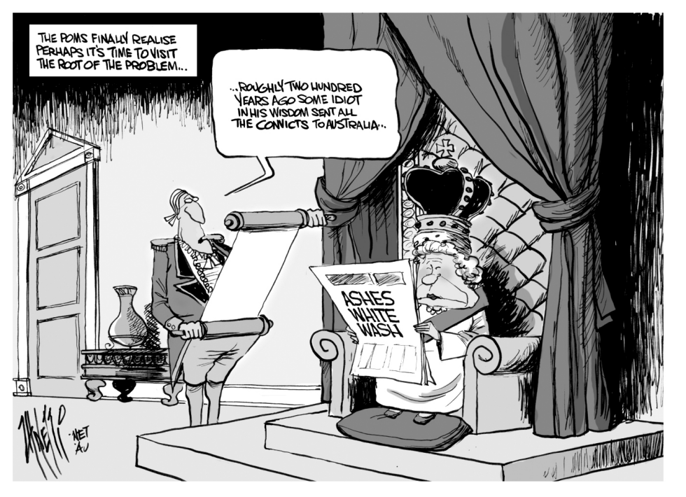 England loses Cricket Ashes bw