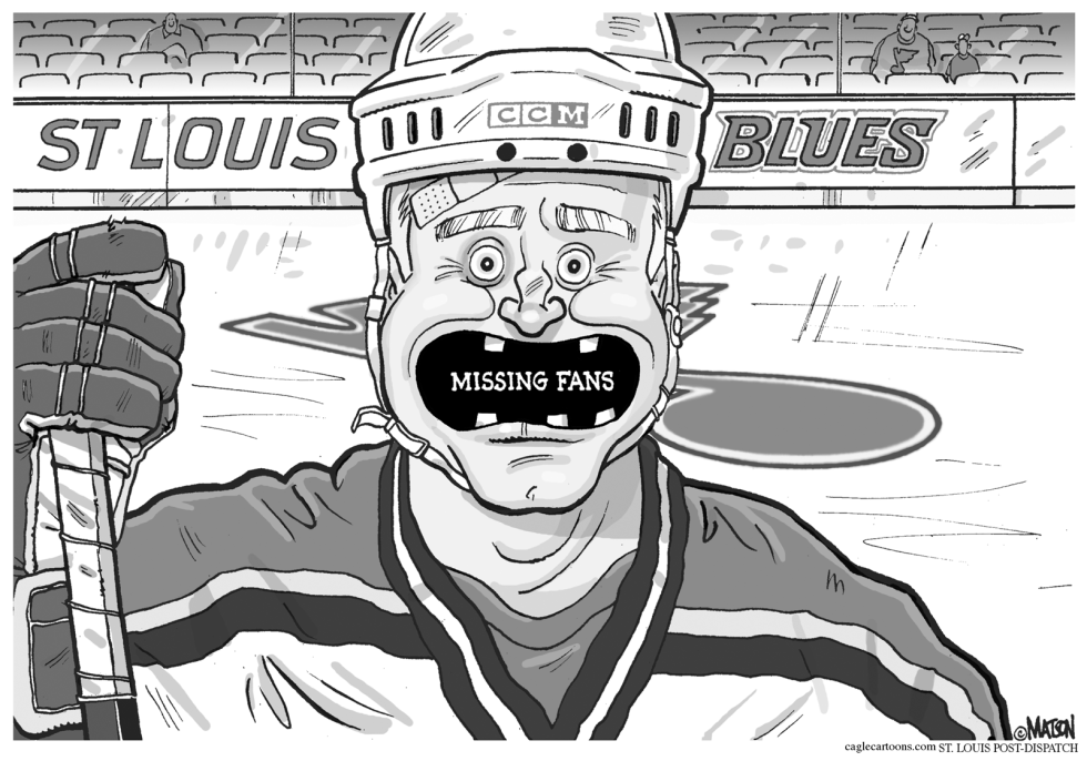 LOCAL MO-ST. LOUIS BLUES MISSING FANS by R.J. Matson