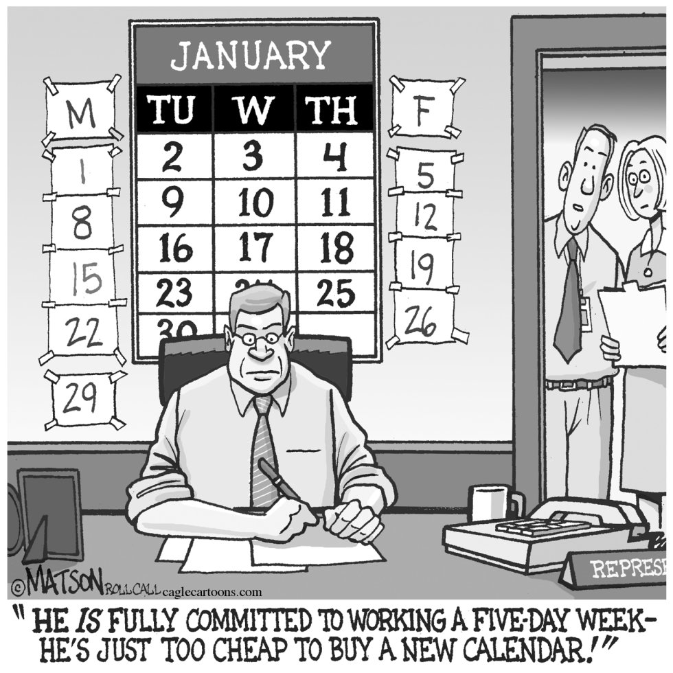 Congressman Adjusts To New Five-Day Workweek