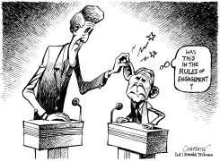 DEBATE RULES OF ENGAGEMENT by Patrick Chappatte