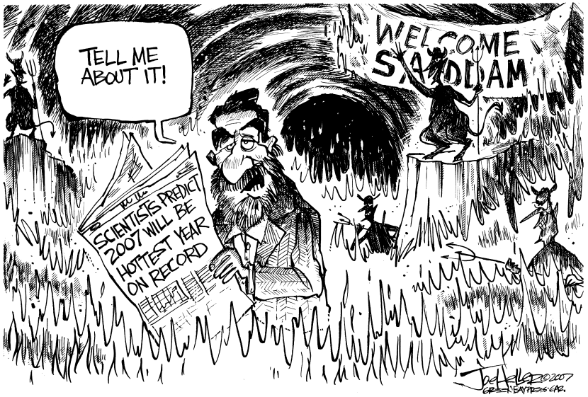 Saddam and Global Warming BW