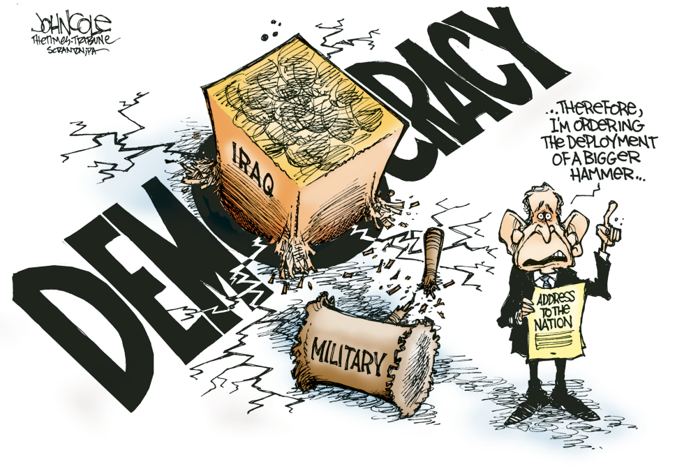 Bush Iraq policy -- color