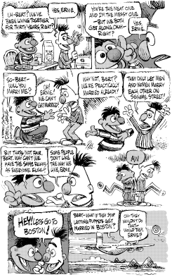 BERT & ERNIE IN BOSTON by Daryl Cagle