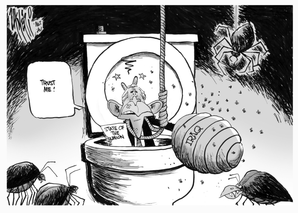 Bush State of The Union bw