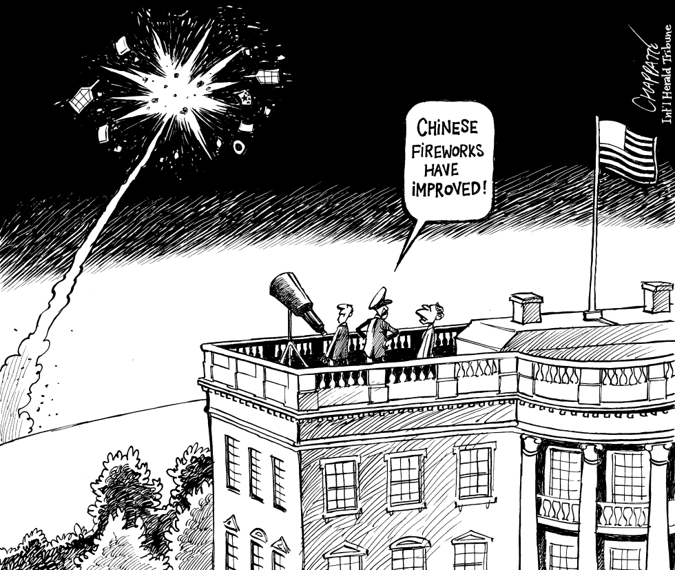  CHINA DESTROYS A SATELLITE by Patrick Chappatte