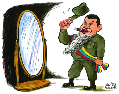 CHAVEZ BECOMES CASTRO -  by Christo Komarnitski