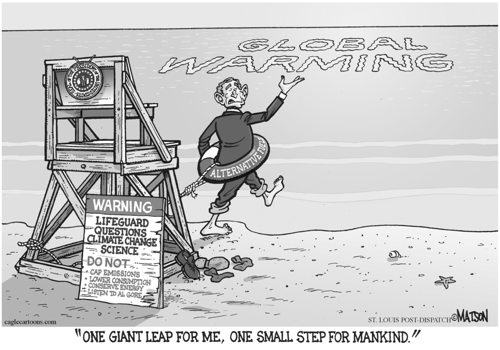  ONE GIANT LEAP FOR GEORGE BUSH  by RJ Matson