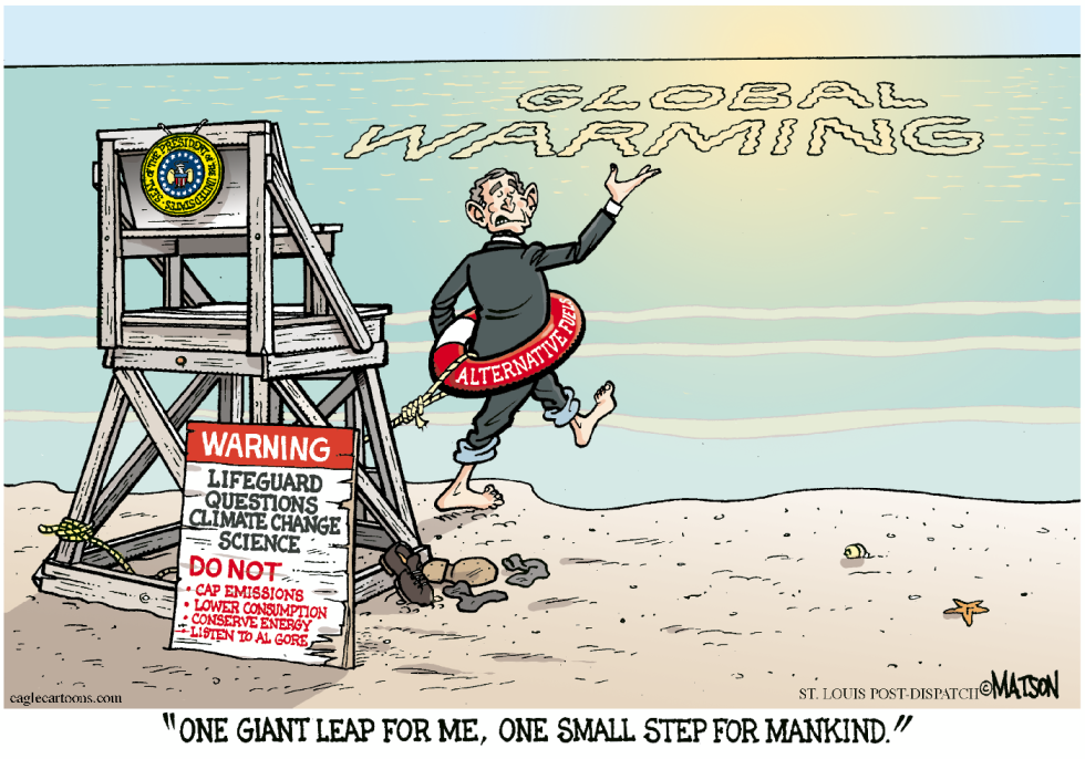 One Giant Leap For George Bush (Revised) - COLOR