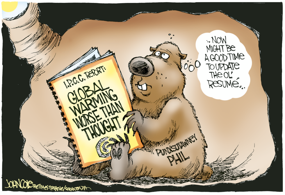 Global warming groundhog -- color