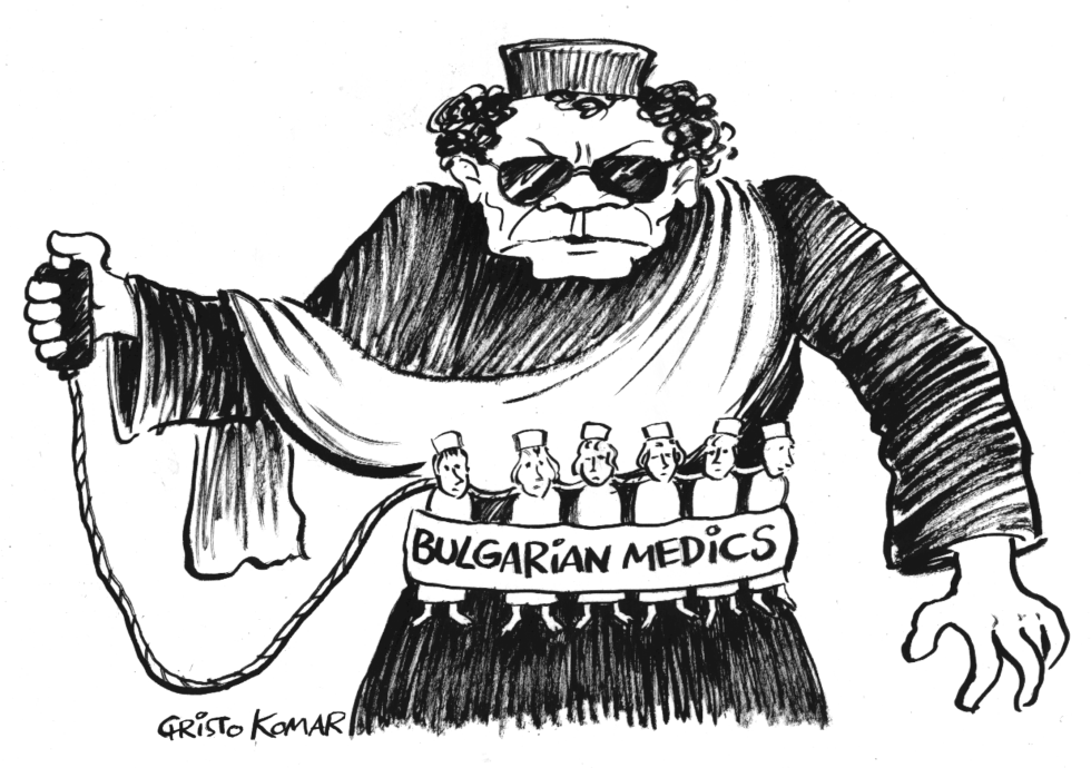 Khadafi - the suicide bomber - B&W