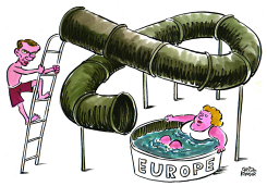 PUTIN GOES TO THE POOL -  by Christo Komarnitski