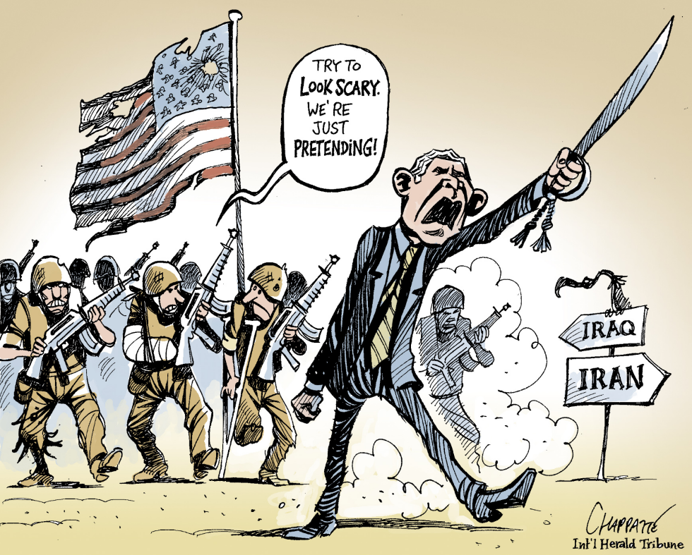  SABRE RATTLING ON IRAN by Patrick Chappatte